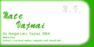 mate vajnai business card