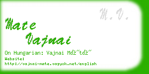 mate vajnai business card